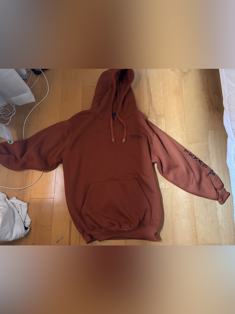 UT Texas Longhorns Embroidered Brown Hoodie